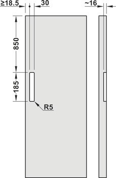 Svítidlo do skříně, Pro Häfele Slido F-Handle26 A3 LED úchytkový profil