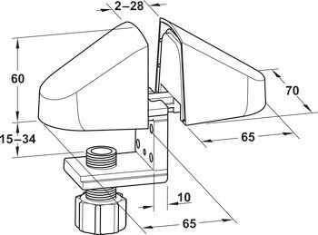 Systém dělicích panelů ke kancelářským stolům "double", pro připevnění panelů na hranu stolu
