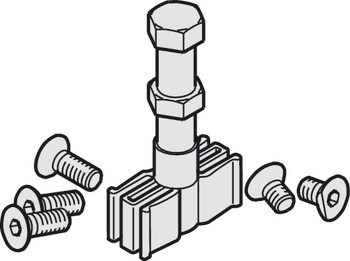 Systém posuvných dveří, s montážními šrouby