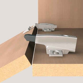 Systém tlumeného zavírání pro dveře, S křížovým adaptérem, 971A0500/971A2500