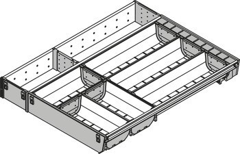 Systém vnitřní organizace, Blum Orga-Line, Tandembox, pro zásuvky systémové výšky M, výška bočnice 83 mm