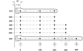 Systém zásuvkových výsuvů s bočnicí, jednostěnný, Häfele Matrix Box Single A25, částečný výsuv, výška 118 mm, bílá, RAL 9010