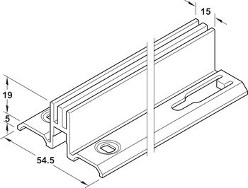 Systémová lišta, Svislý systém NB, 2řadý
