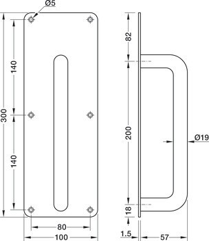 Tažná deska, s úchytkou, Startec