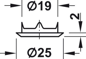 Tělo centrálního otočného zámku, S pevnou vložkou s plátkovými stavítky, pro montáž do čelního panelu
