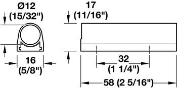 Tělo spínače, povrchová montáž, nastavitelné