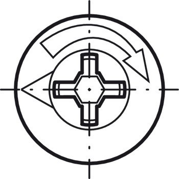 Tělo spoje, Häfele Minifix® 15, zinková slitina, s límcem