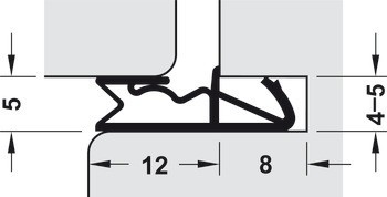 Těsnění předních dveří, pro požární odolnost, Deventer S 6512A F