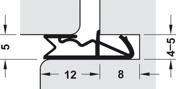 Těsnění předních dveří, pro protipožární ochranu S 6512a BS, Deventer