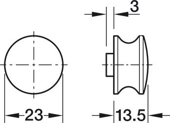 Tlačítko, Midi, pro Push-Lock Mini