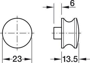 Tlačítko, Midi, pro Push-Lock Mini