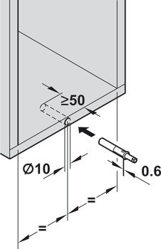 Tlačná záskočka, Blum Tip-On model 956.1004