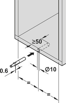 Tlačná záskočka, Blum Tip-On model 956.1004