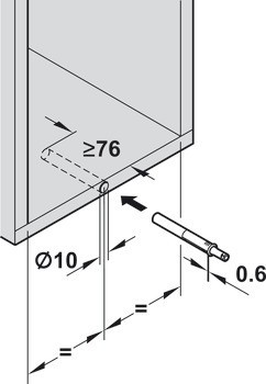Tlačná záskočka, Blum Tip-On model 956A1004