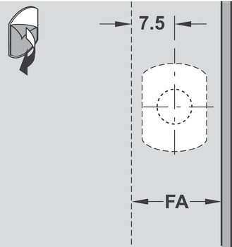 Tlačná záskočka, Blum Tip-On model 956A1004