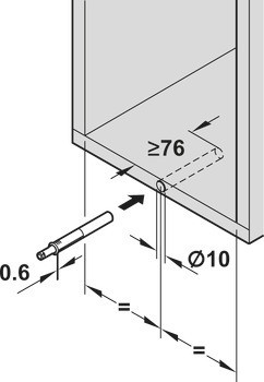 Tlačná záskočka, Blum Tip-On model 956A1004