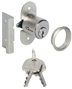 Tlačný a otočný zámek, Häfele Symo FM Pro, s pevnou vložkou s pinovými stavítky, standardní profil, individuální, Service+