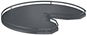 Tříčtvrtinové otočné kování, Kesseböhmer Revo, pro rohové skříňky, 90° dveře