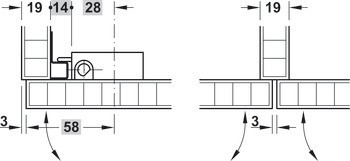 Trojcestný zámek, modulární systém 30 mm, backset 28 nebo 30 mm