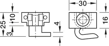 Trojcestný zámek se závorou, PZ 60, backset 40 mm