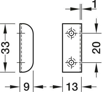 Trojcestný zámek se závorou, PZ 60, backset 40 mm