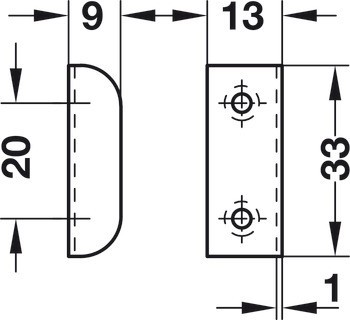 Trojcestný zámek se závorou, PZ 60, backset 40 mm