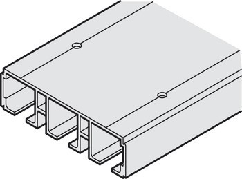 Trojitá pojezdová kolejnice, předvrtaná, 111 x 31 mm (Š x V)