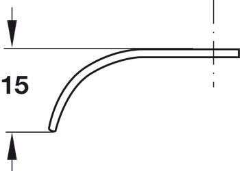 Úchytka do hrany, nerez