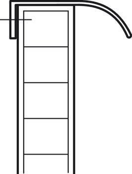 Úchytka do hrany, hliník