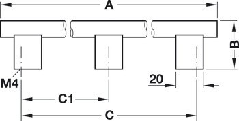 Úchytka se soklem, Häfele Déco, nerez