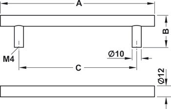 Úchytka se soklem, Häfele Déco, nerez