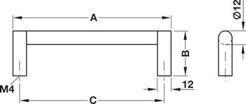 Úchytka se soklem, hliník