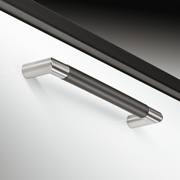 Úchytka se soklem, kulatá, dřevo a zinková slitina