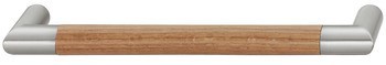 Úchytka se soklem, kulatá, dřevo a zinková slitina