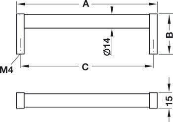 Úchytka se soklem, kulatá, nerez