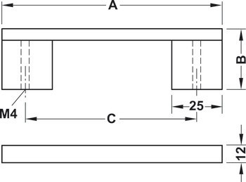 Úchytka se soklem, nerez