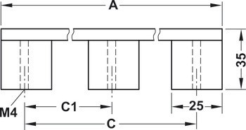 Úchytka se soklem, nerez