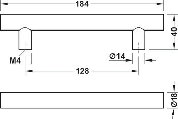 Úchytka se soklem, Häfele Déco, úchytka: sklo, sokl: nerez