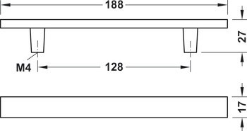 Úchytka se soklem, zinková slitina