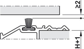 Úchytkový profil, Häfele Slido F-Handle26 A7, hliník, pro posuvné dveře