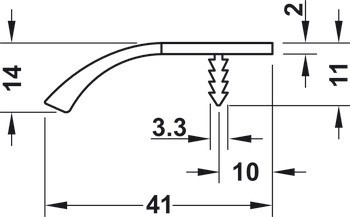 Úchytkový profil, Hliník