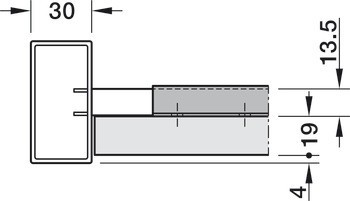 Úhelník pro záda, k zavěšení panelů do podpěry