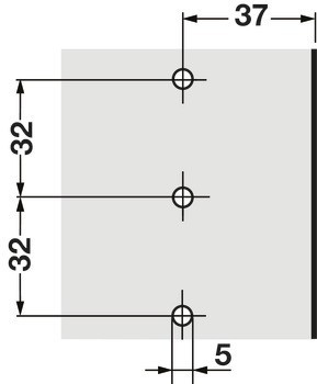 Úhlová montážní podložka k nasunutí, Häfele Metalla 510 A, pro rohové aplikace od +10° do +30°