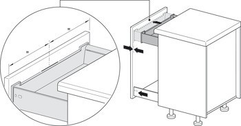 Unašeč, pro vnitřní zásuvky/vnitřní výsuvy