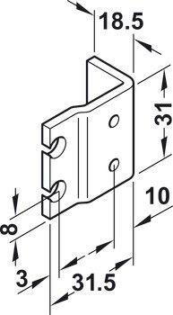 Unášecí konzole, Häfele Slido F-Line42 50B / 50C