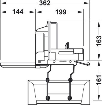 Univerzální kráječ, Ritter AES 52 S, pro šířku korpusu min. 300 mm