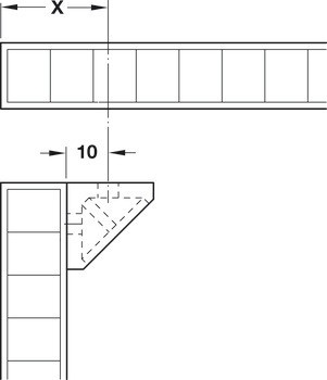 Univerzální rohový spoj, šířka 18 mm, Mini