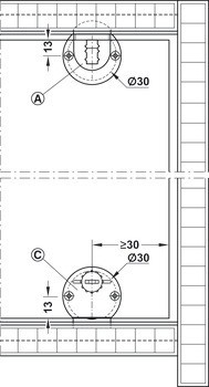 Vedení, s uzamykatelným čepem, Häfele Slido F-Line12 20A