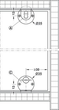 Vedení, s uzamykatelným čepem, Häfele Slido F-Line12 20A