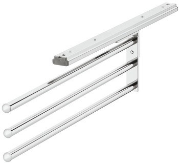 Věšák na ručníky, hliník/plast, výsuvný